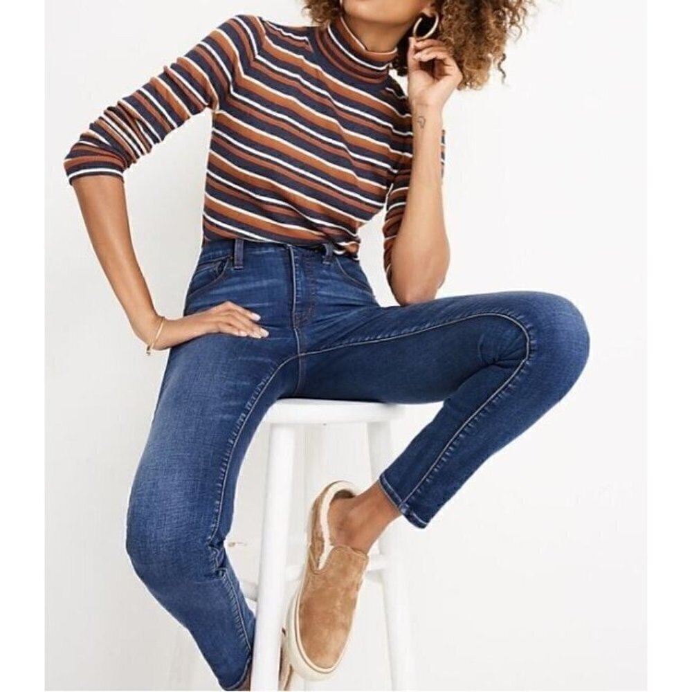 Madewell Jeans Womens 29 Medium Wash 10 In High Rise Skinny Tarren Wash K2432